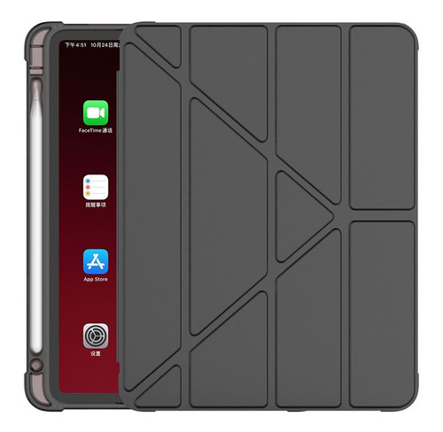 Funda Completa Para iPad 7, 8 Y 9, 10.2 Ranura Lápiz Negro