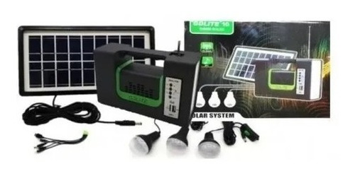 Kit Panel Solar Batería 3 Bombillos 3w Usb Cargador 5v