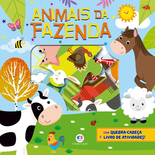 Livro Animais Da Fazenda - Com Quebra Cabeça E Atividades 