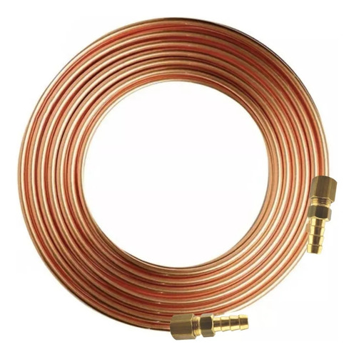Kit Cano De Cobre 3/8 Gás De Cozinha 1 M + Bico P/ Mangueira