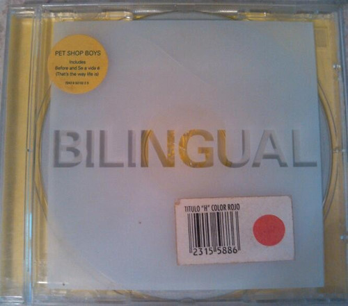 Cd Nuevo Importado Remate Banda Pet Shop Boys Bilingual