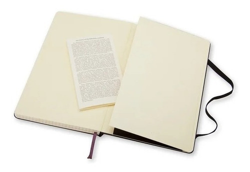 Caderno Moleskine Clássico Preto, Capa Dura, Quadriculado, G