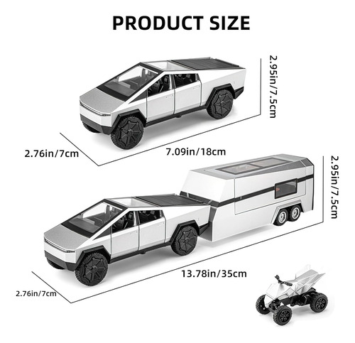 Juguetes 1/32 De Aleación Y Camioneta Para Motocicletas Rv