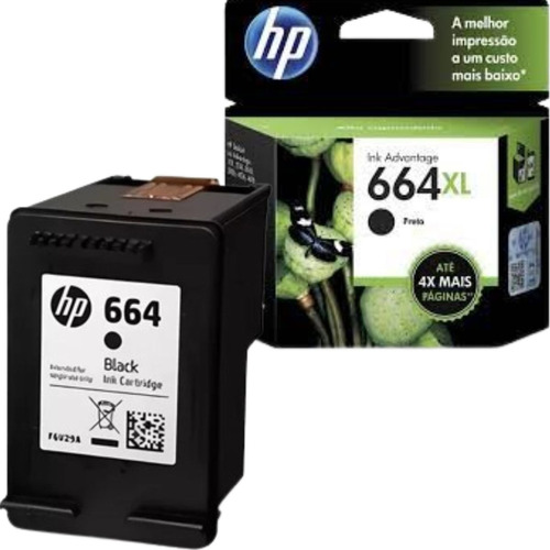 Cartucho De Impressora Hp 664xl Preto Original 664 Xl Black