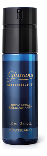 Body Spray Desodorante Glamour Midnight 100ml O Boticário