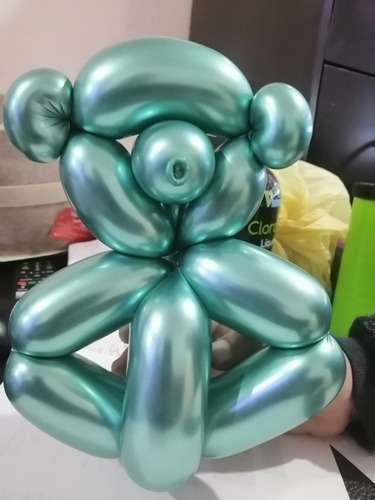 50 Globos Salchicha Cromado 260 Color Verde
