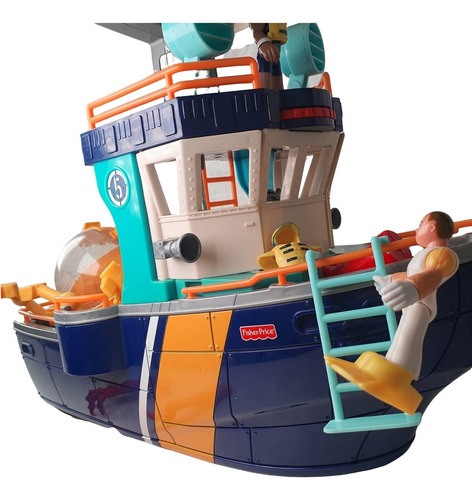 Imaginext Barco Pesca Mortal Mattel Fundo Mar Fischer Price (Usado)