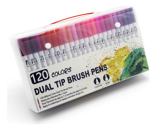 Set De Rotuladores 36/48/72/120 Colores Fineliner Dual Tip
