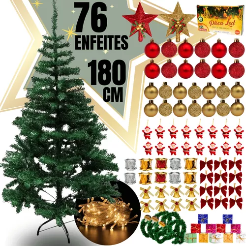 Kit Decoração Rosê Gold para Árvore de Natal 180cm - 01 unidade