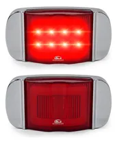 Comprar Par Plafón 8 Led Arillo Gel Bisel Cromado Lateral Camión