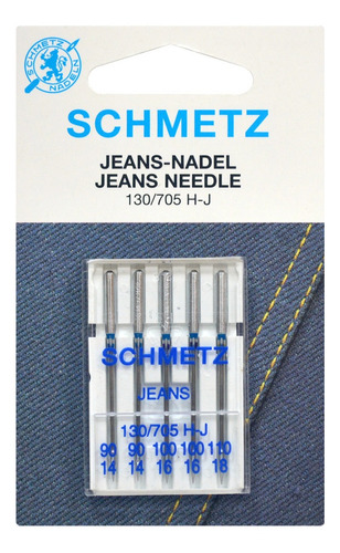 Agujas Schmetz Jeans Para Máquina Familiar, Calibres Mixtos