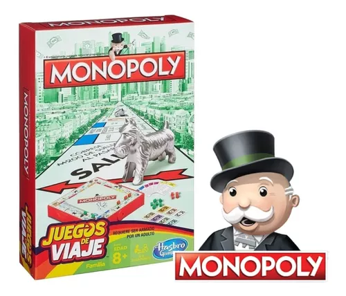 Monopoly Clásico Versión Viaje Familia Hasbro Gaming