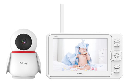Sekery Monitor De Video Para Bebé De 5 Pulgadas 1080p