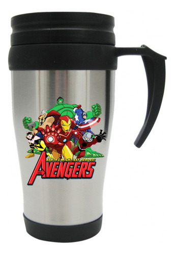 Vaso Viajero Metalico Avengers Super Heroes Mugs 