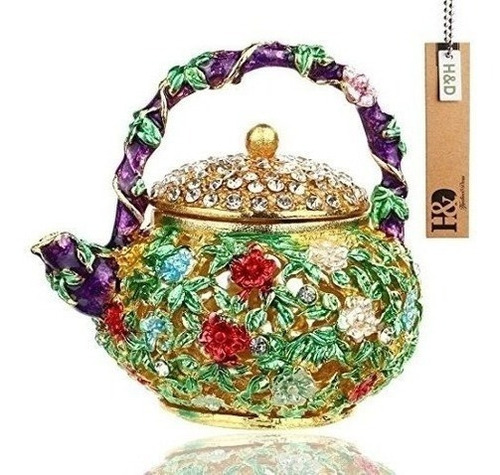 Yufeng Mini Teapottrinket Caja Con Bisagras Para Niñas Hech