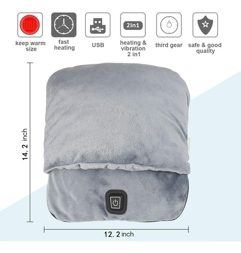 Calentador De Pies Kd0w, Extraíble Y Lavable Con Usb, Masaje