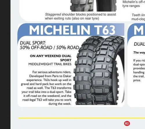 Imagem 2 de 5 de Pneus Michelin T63 90/90-21 130/80-17 Tenere Xt 660 Xt600