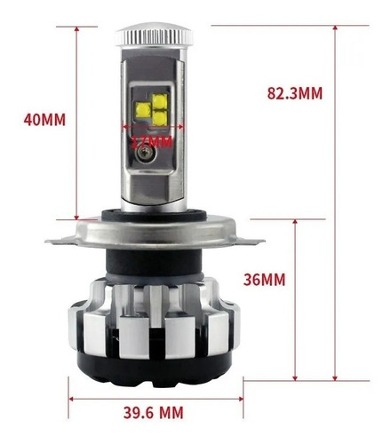 Imagen 6 de 7 de Par Kit Ampolletas Turboled T1s H4