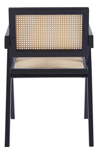 Silla Sitial Chandigarh Asiento Rattan Estructura Madera