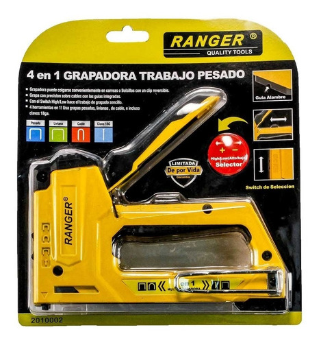 Engrapadora Ranger Profesional (4-14mm)w/400pc 1.2x8mm(grapa