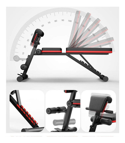 Banco Pecho Pesas Inclina/abdominales 3 Func Plegable El Rey