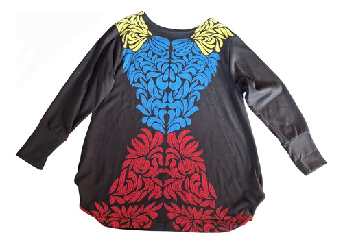 Remeron Remera Camisol Lanilla Estampada Con Strass Mujer