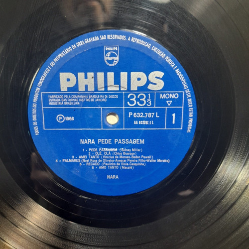 Imagem 3 de 6 de Vinil Lp Nara Leão Nara Pede Passagem Mono 1966