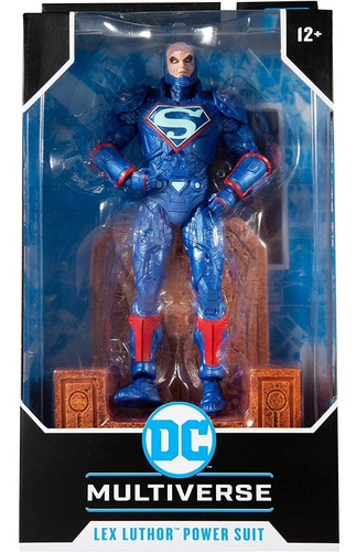 Dc Multiverse 7  Lex Luthor (blue Power Suit W/ Throne)