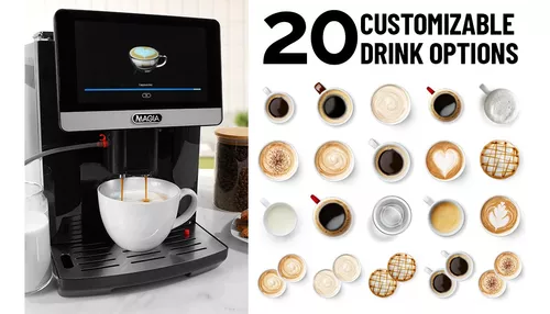 Zulay Magia - Máquina de café espresso súper automática - Máquina de café  espresso duradera con molinillo - Cafetera con pantalla táctil de 7  pulgadas