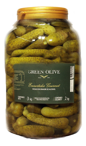 Pepinitos En Vinagre Green Olive 2 Kg Esc. Pet