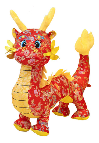 Dragão Chinês Estatueta Brinquedos Dragão Vermelho 35cm