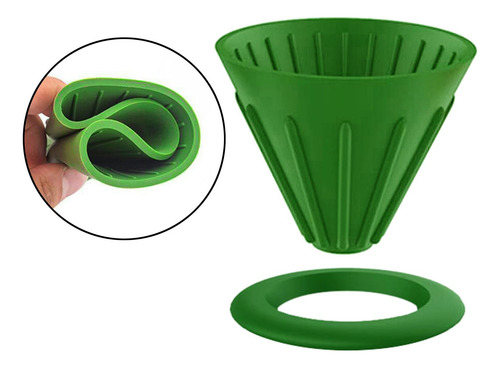 Paquete De 2 Tazas De Filtro De Café Con Goteo De Verde
