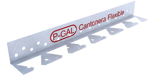 Perfil Cantonera Metalica Flexible X 2,60mts Para Durlock