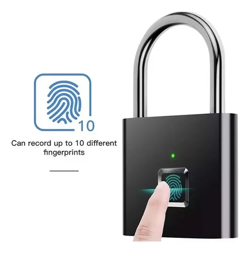 Candado Con Lector De Huella Recargable Digital Sin Llave