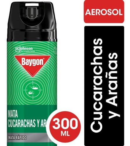 Insecticida Baygon Mata Cucarachas Aerosol 300 Ml