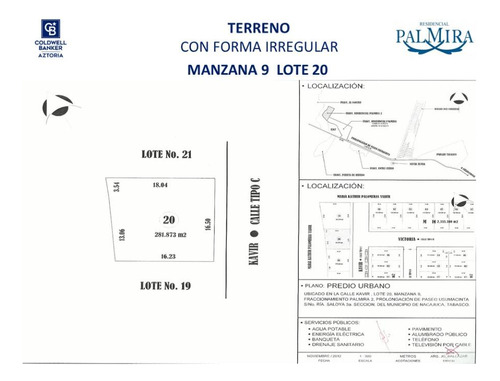 Manzana 9 Lote 20 Palmira