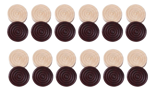 24 Piezas Redondas De Backgammon Con Canto Apilable Para