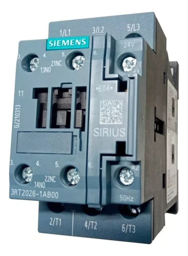Contactor Siemens Sirius 25a 400v 24v 1no 1nc 3rt2026-1ab00