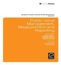 Comprar Libro Public Value Management, Measurement And Reporting ...