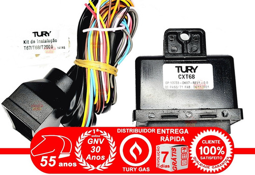 Imagem 2 de 6 de Simulador Flex T68 E 2 Sondas Gnv Tury Gas 3ª Geração Gnv