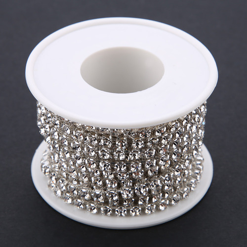Cadena Ss16 Con Diamantes De Imitación De Cristal, 5 Yardas/