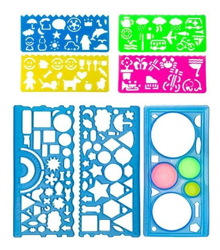 A 7 Plantillas De Dibujos Geométricos, Regla Geométrica