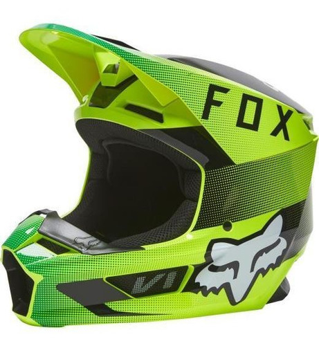 Casco Fox V1 Ridl Amarillo Fluor