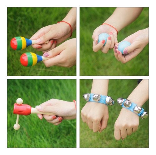 Imagen 9 de 9 de Musical Toys Instrumentos De Percusión Banda Ritmo Kit Para