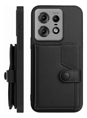 Compatible Funda Rfid Con Bolsa De Tarjetas For Motorola Edge 50 Pro P