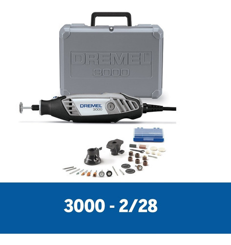 Minitorno Dremel 3000 2/30 C/eje Flexible 130 Watts Dremel Frecuencia Negro y Gris Potencia 130 W