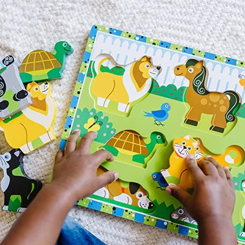 Rompecabezas Grueso De Madera Melissa & Doug Pets (8 Piezas)