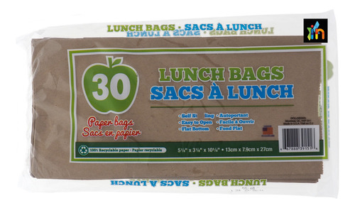 Paquete De Bolsas En Papel Kraft Para Alimentos Sandwiche