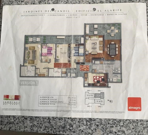 Amplias Terrazas 3 Dorm. 3 Baños. + Estar + Oficina + 2est