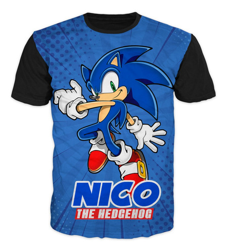 Camiseta Personalizada Sonic Niño Niña Para